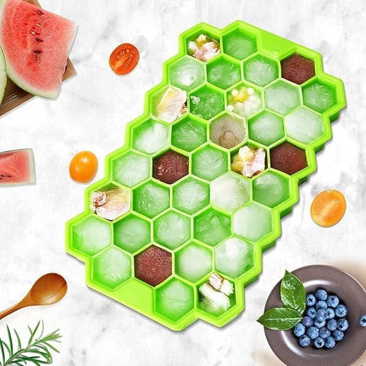 Ice Cube Maker Tray (Pack of 2) – Silicone, BPA Free, Assorted Colors