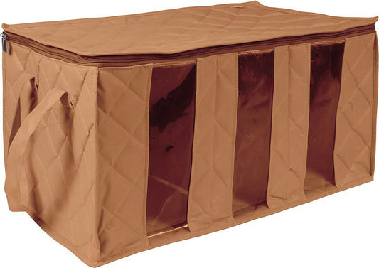 3-Compartment Charcoal Organizer – Antibacterial Bamboo Charcoal, Foldable Storage Box (62L)