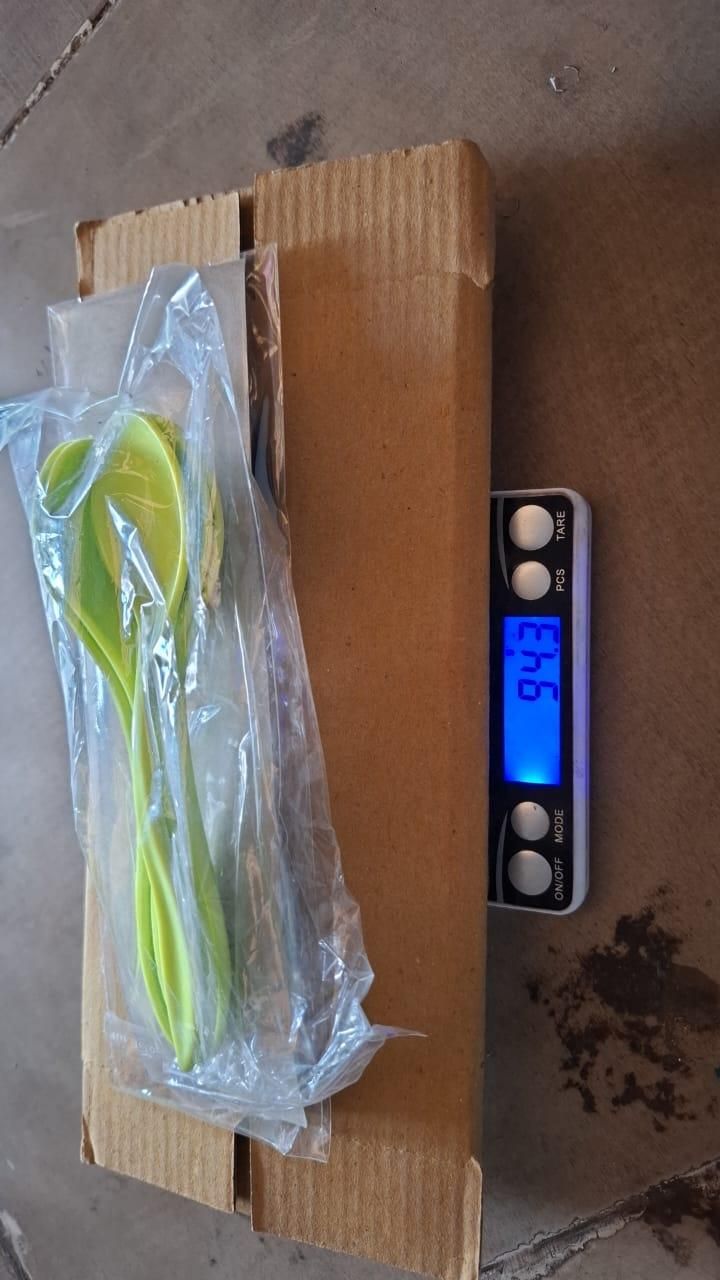 Plastic Spoon Set (Pack of 6) with Silicone Spatula & Oil Brush | Lightweight, Durable & Multi-Purpose Kitchen Set (Random Color)