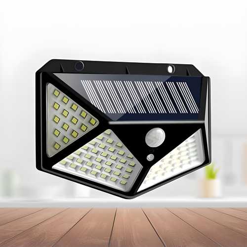 Bright Solar Wireless Security Motion Sensor Light | 100 LED Outdoor Waterproof Wall Light for Home, Garden & Pathways