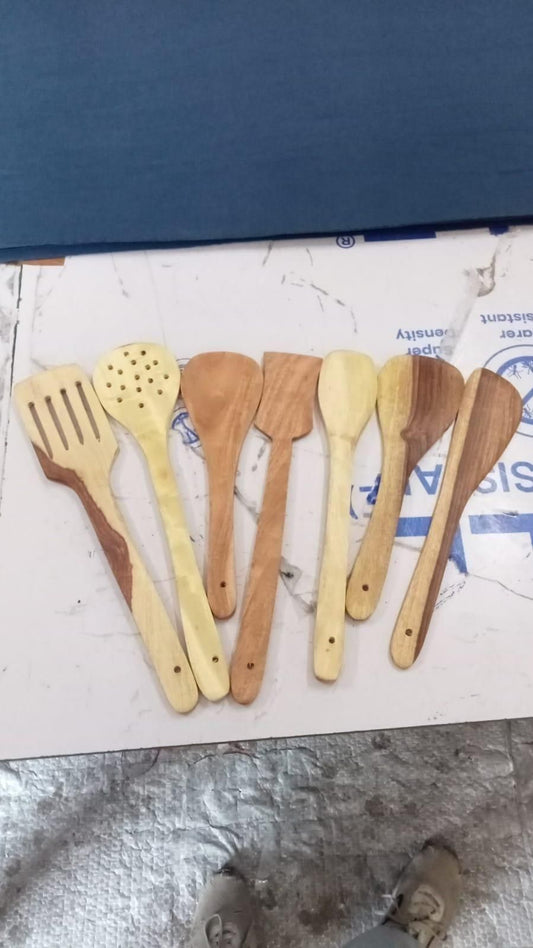 Sheesham Wood Spatula Set – Premium Handmade Kitchen Utensils (Pack of 7)